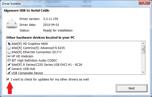 gigaware usb to serial driver windows 7 64 bit download